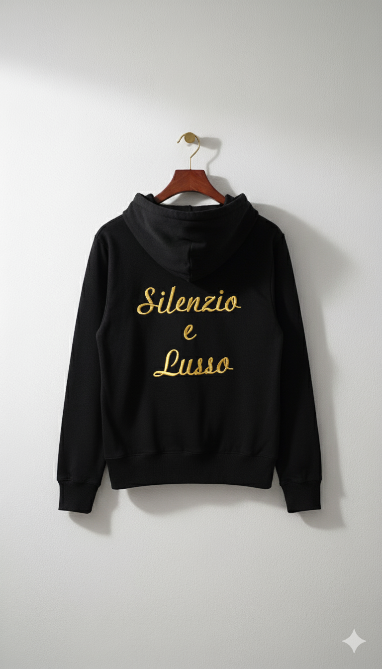 Sudadera Hoodie "Silenzio e Lusso"