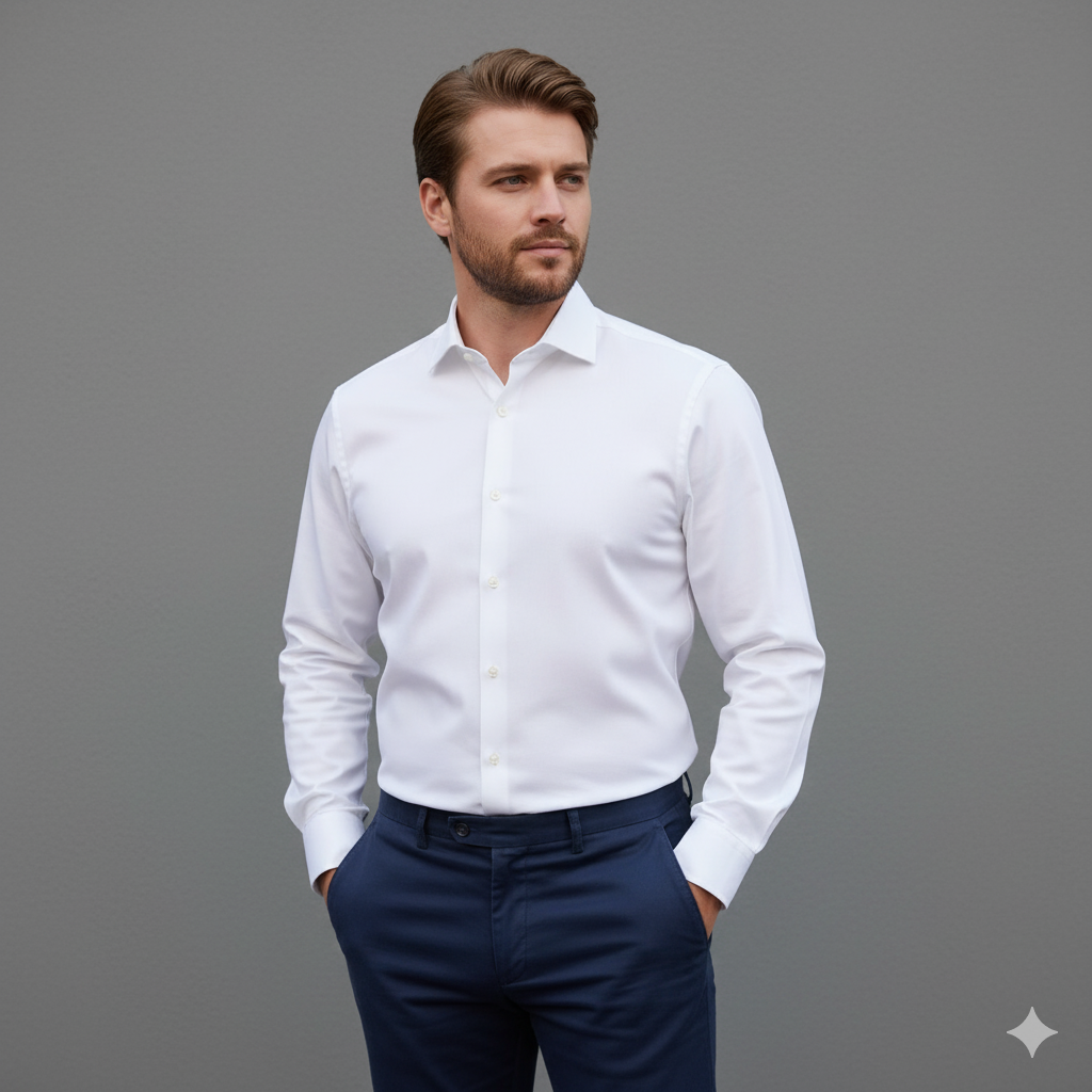Camisa Valmont - Elegancia Eterna Blanco Puro