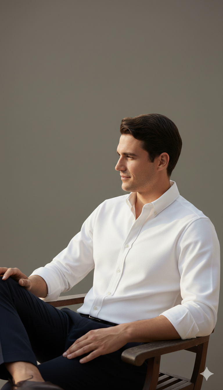 Camisa Valmont - Elegancia Eterna Blanco Puro