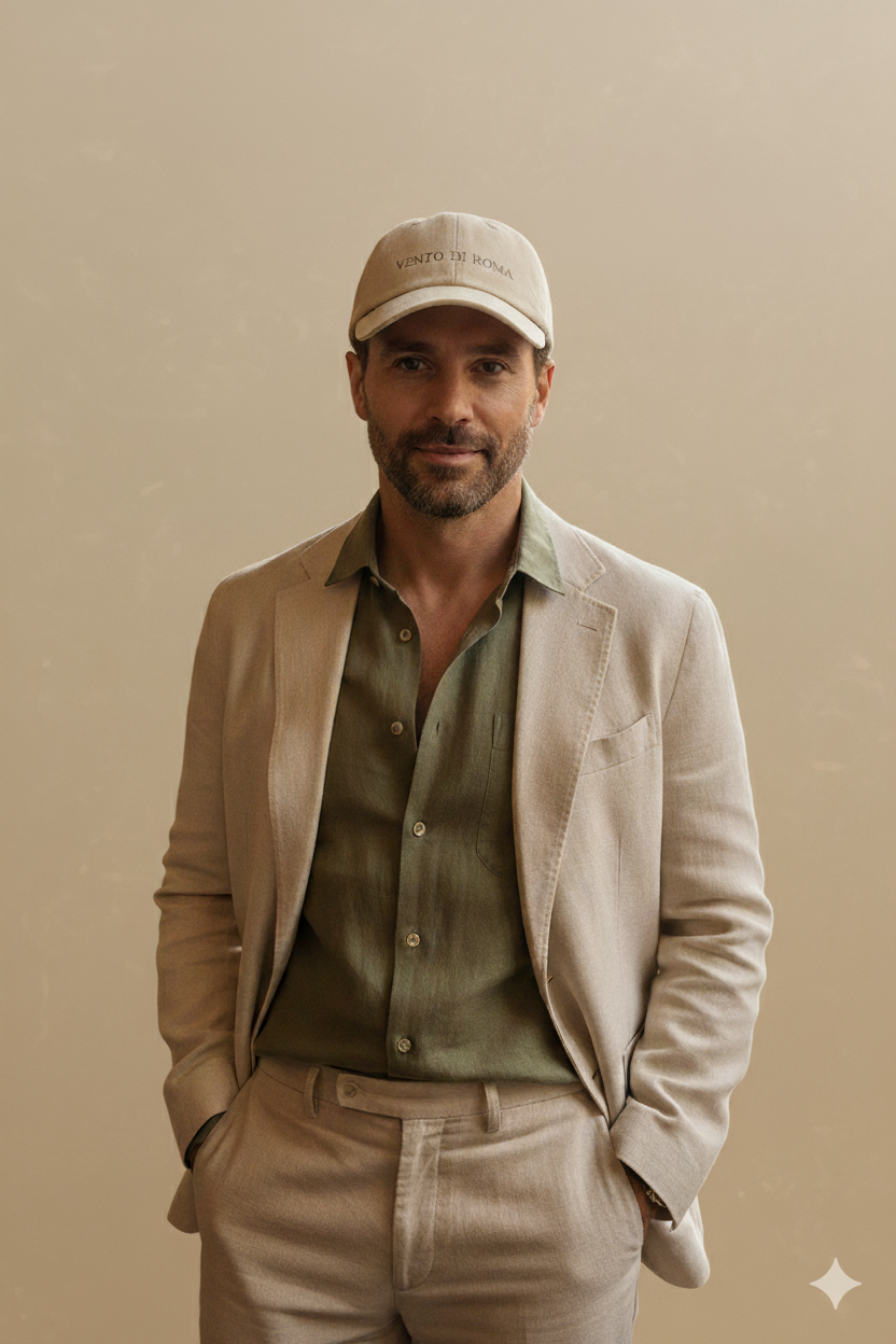 Gorra "Vento di Roma" - Beige Clásico