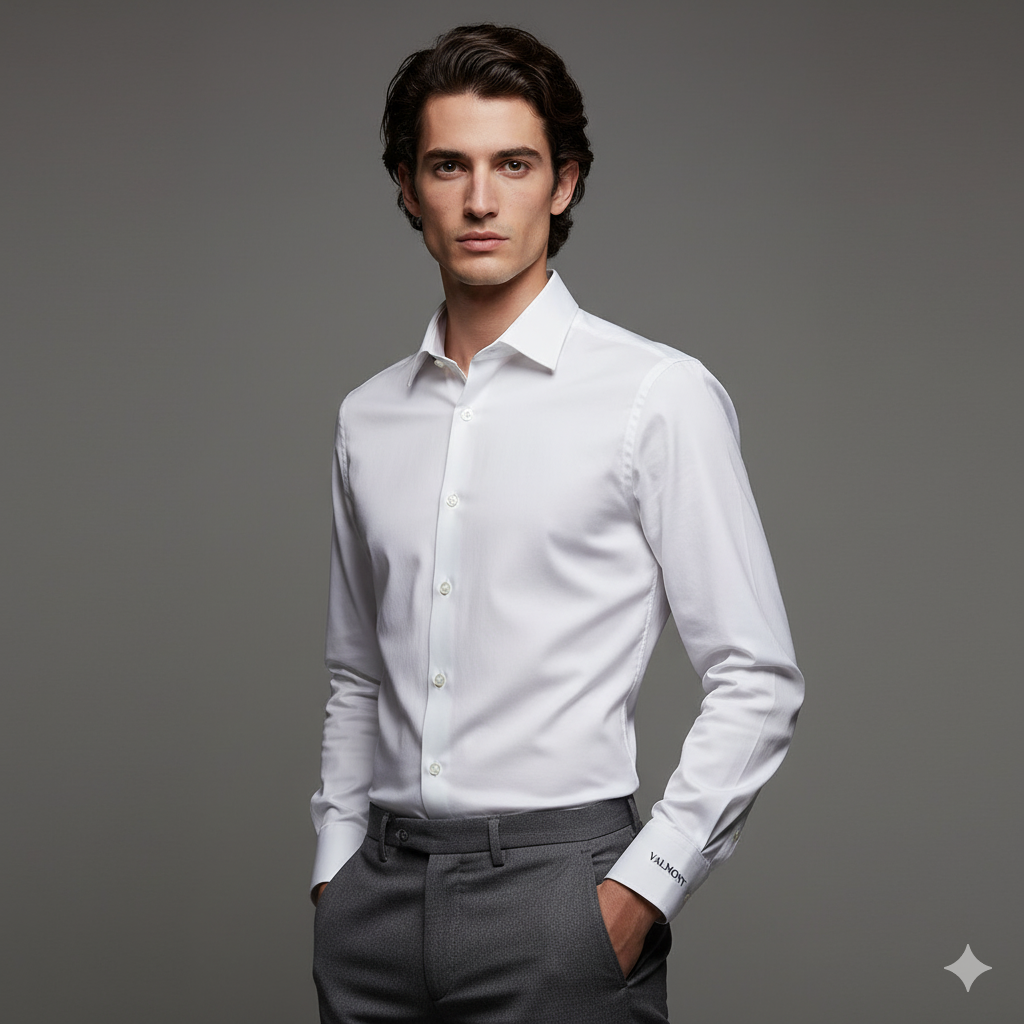 Camisa Valmont - Elegancia Eterna Blanco Puro