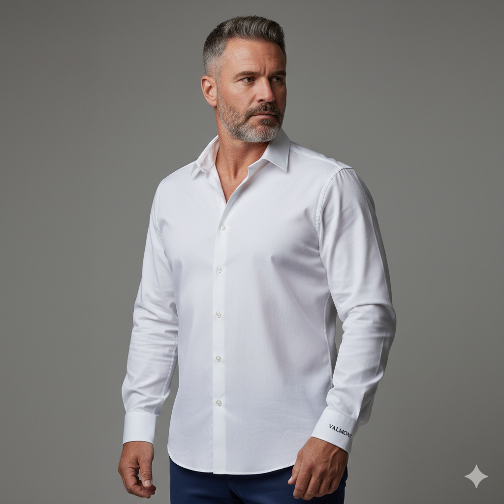 Camisa Valmont - Elegancia Eterna Blanco Puro