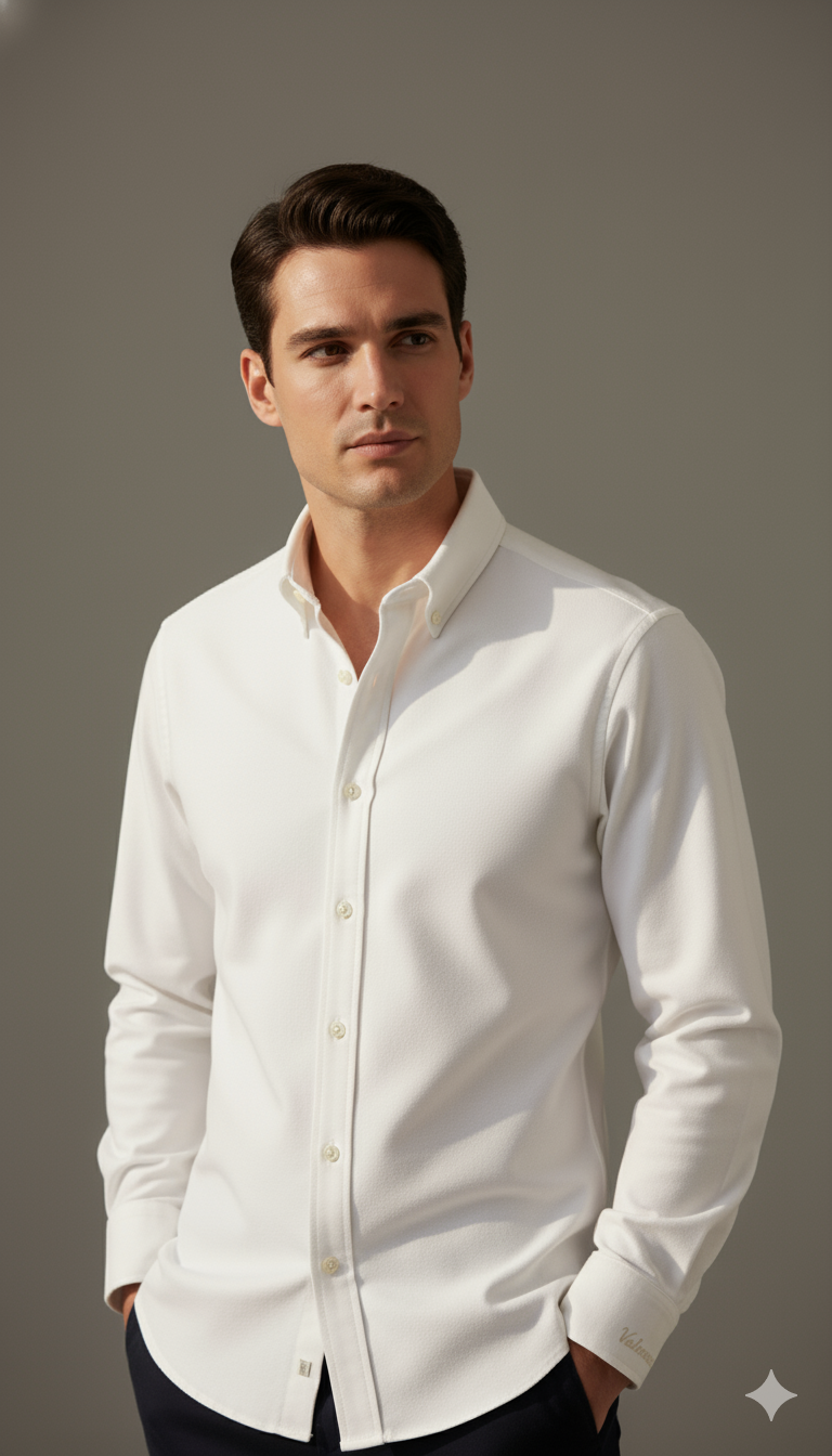 Camisa Valmont - Elegancia Eterna Blanco Puro